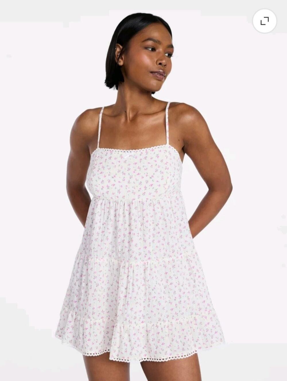 #288 NWT SOLD OUT ONLINE NO BOUNDARIES WOVEN BABYDOLL SLEEP DRESS ♡SIZE M♡